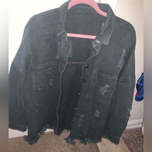 Super cute black denim jacket